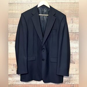 Burberry Kensington Navy 100% Wool Blazer Men’s 40L sport coat semi-formal